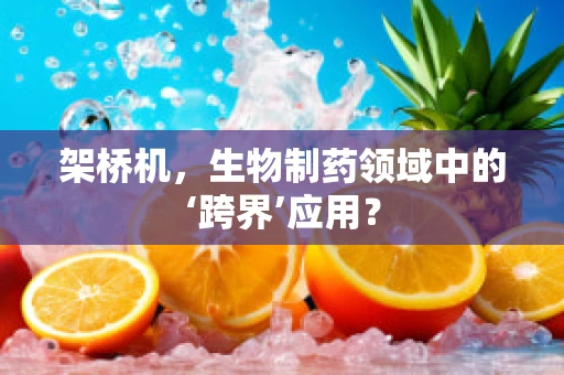 架桥机，生物制药领域中的‘跨界’应用？