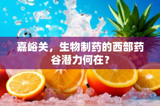 嘉峪关，生物制药的西部药谷潜力何在？